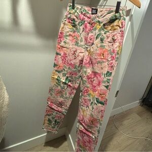 Urban Outfitters floral jeans